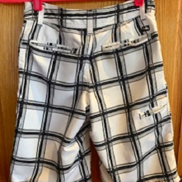 NEW Boys Tony Hawk Black/White Plaid Swim Mesh Lined Shorts 5 Pockets Sz: 12 - Picture 5 of 6